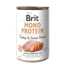 Вологий корм консерви для собак Brit Mono Protein Turkey and Sweet Potato 400 г (індичка та батата)