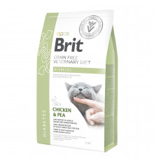 Сухий корм для кішок при цукровому діабеті Brit GF Veterinary Diet Diabetes 2 кг (курка)