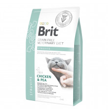 Сухий корм для кішок при захворюваннях сечовивідних шляхів Brit GF Veterinary Diet Struvite 2 кг (курка)