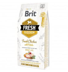 Сухий корм для дорослих собак усіх порід Brit Fresh Chicken with Potato 2,5 кг (курка)