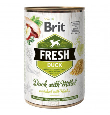 Вологий корм консерви для собак Brit Fresh Duck with Millet 400 г (качка)