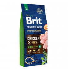 Сухий корм для дорослих собак гігантських порід (вагою від 45 кг) Brit Premium Adult XL 15 кг (курка)
