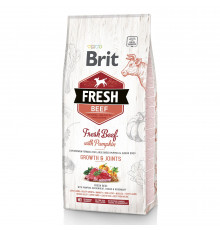 Сухий корм для цуценят та молодих собак великих порід Brit Fresh Beef with Pumpkin 12 кг (яловичина)
