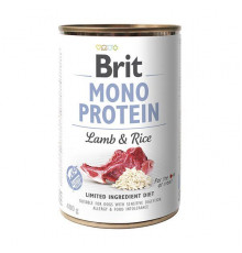 Вологий корм консерва для собак Brit Mono Protein Lamb & Rice 400 г (ягня та рис)