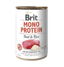 Вологий корм консерви для собак Brit Mono Protein Beef and Rice 400 г (яловичина та рис)