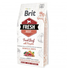 Сухий корм для цуценят та молодих собак великих порід Brit Fresh Beef with Pumpkin 2,5 кг (яловичина)