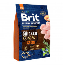 Сухий корм для активних собак усіх порід Brit Premium Sport 3 кг (курка)