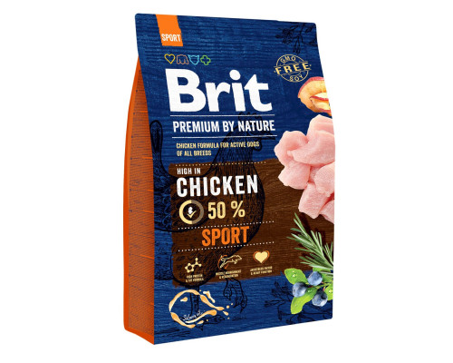 Сухий корм для активних собак усіх порід Brit Premium Sport 3 кг (курка) Сухий корм для активних собак усіх порід Brit Premium Sport 3 кг (курка)