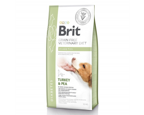 Сухий корм для собак, при цукровому діабеті Brit GF Veterinary Diet Diabetes 12 кг (індичка) Сухий корм для собак, при цукровому діабеті Brit GF Veterinary Diet Diabetes 12 кг (індичка)