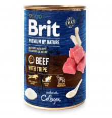 Вологий корм консерви для собак Brit Premium By Nature Beef with Tripe 400 г (яловичина)