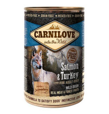 Вологий корм консерва для собак Carnilove Salmon & Turkey 400 г (лосось та індичка)