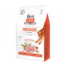 Сухий беззерновий корм для кішок які мешкають у приміщенні Brit Care Cat Grain-Free INDOOR ANTI-STRESS (курка та індичка) 2 кг
