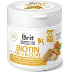 Вітаміни Brit Vitamins Biotin Skin and Coat Care для собак для шкіри та шерсті 60 таблеток