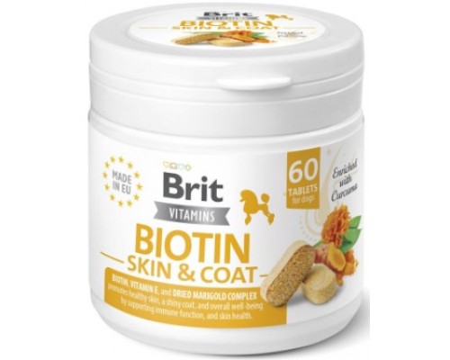Вітаміни Brit Vitamins Biotin Skin and Coat Care для собак для шкіри та шерсті 60 таблеток